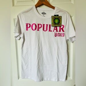 New Wicked Pink and White Popular Tee. Size Small